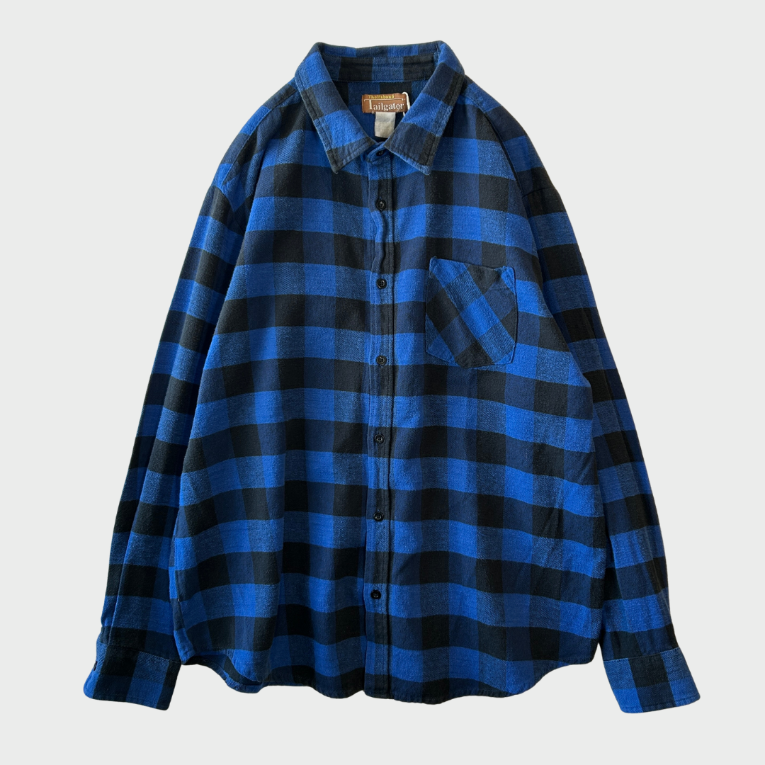 The Haband Tailgater バッファローチェック フランネルシャツ 青 (サイズ不明) /A8817SH-SO