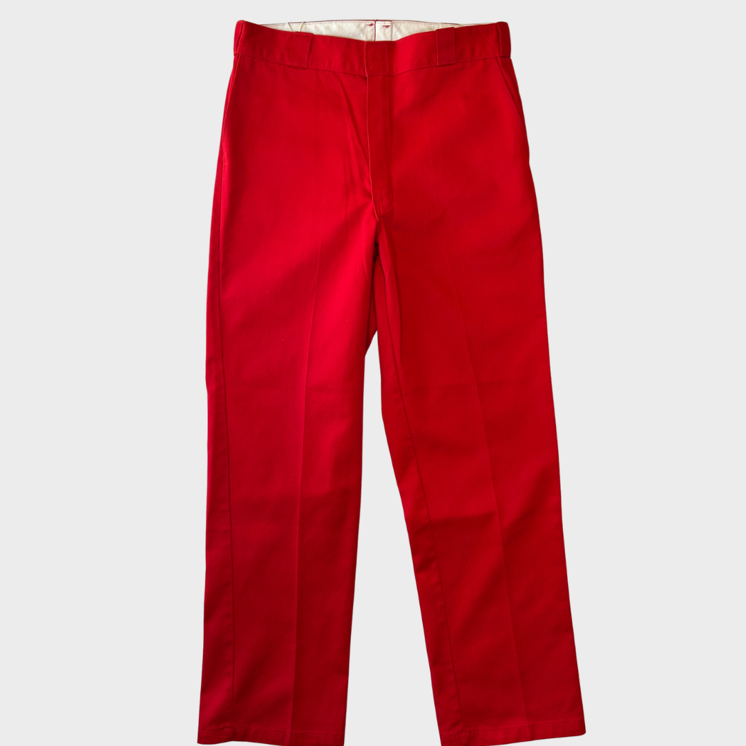 90's Dickies 874 ディッキーズ チノパン ワークパンツ 赤 (34×33)/C0752P-SO