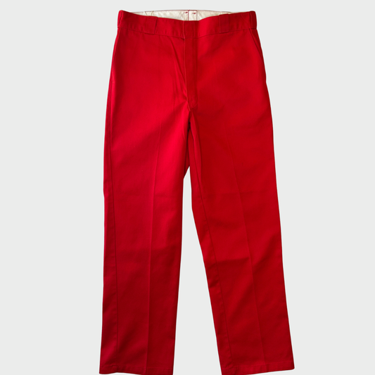 90's Dickies 874 ディッキーズ チノパン ワークパンツ 赤 (34×33)/C0752P-SO