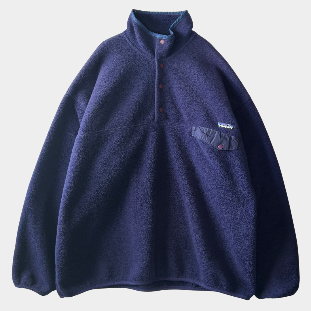90's Patagonia synchilla Snap-T パタゴニア シンチラ スナップT ダークパープル (XXL)/C0082F-SO
