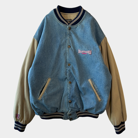 90's Lollapalooza 1994 ロラパルーザ 刺繍入りデニムスタジャン giant (L)/C0260J-SO