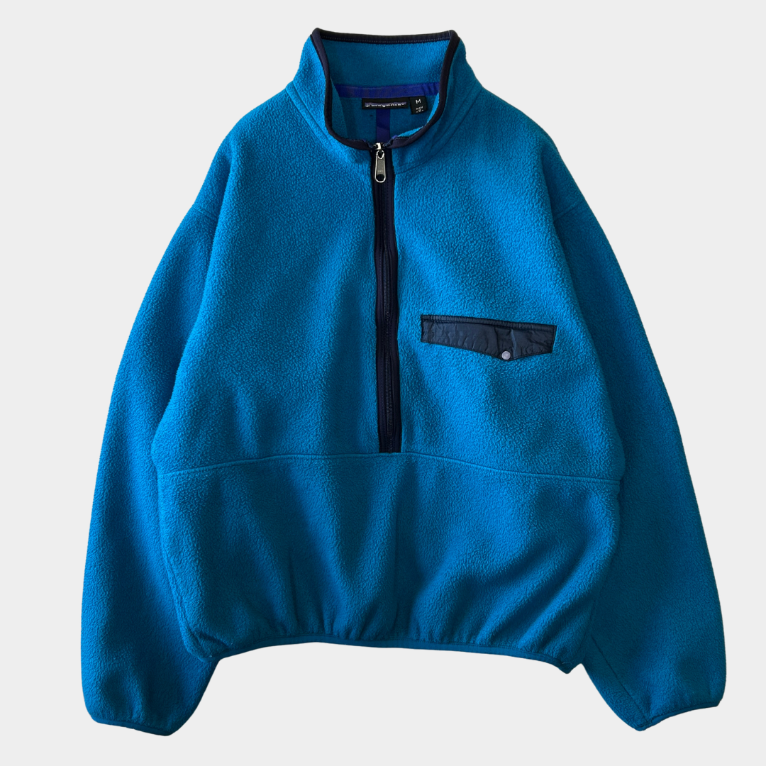 90's Patagonia パタゴニア ハーフジップフリースプルオーバー ターコイズブルー USA製(M)/A9846F-SO