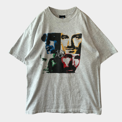 90's U2 POP MART TOUR97' ツアーTシャツ グレー(XL)/A7246T-SO