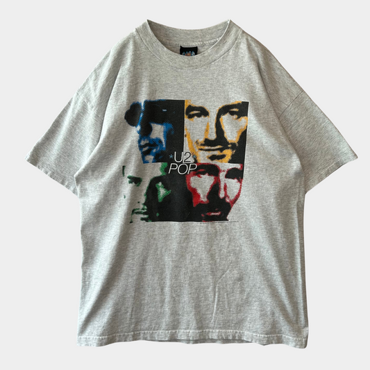 90's U2 POP MART TOUR97' ツアーTシャツ グレー(XL)/A7246T-SO