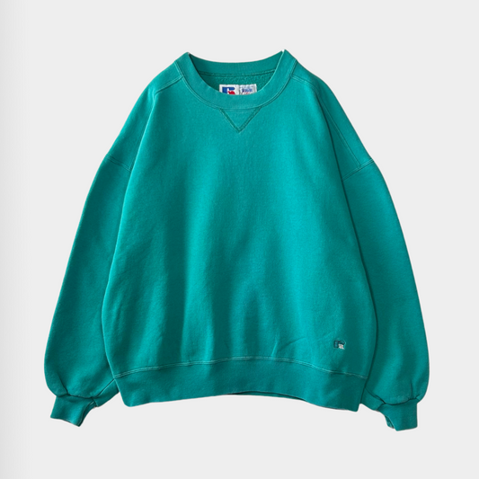90's Russell Athletic ラッセル 無地 スウェット ターコイズブルー (XL)/A5232SW-SO