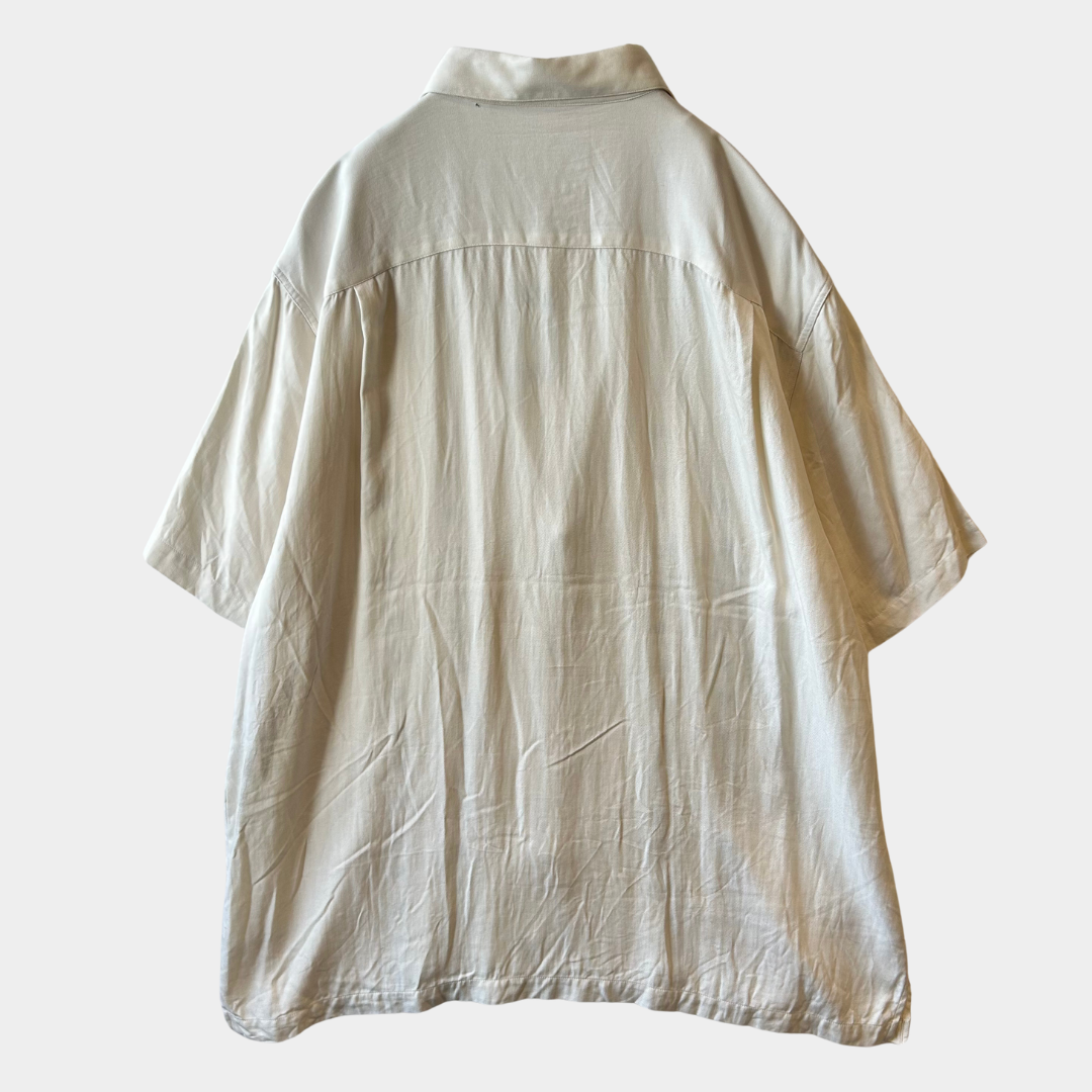 Nat Nast 半袖シャツ 刺繍 白 (XL)/A3712SH-SO