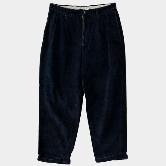 00's Nautica タック入り コーデュロイパンツ 紺 (W36 L30)/B4156P-SO