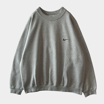 00's NIKE ナイキ ミニスウッシュ クルーネックスウェット グレー(XL)/A9332S-SO