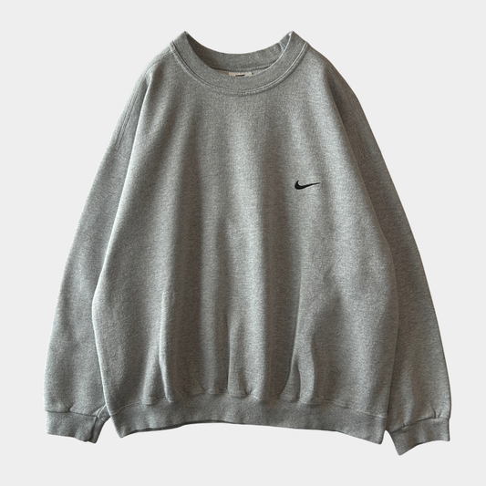 00's NIKE ナイキ ミニスウッシュ クルーネックスウェット グレー(XL)/A9332S-SO