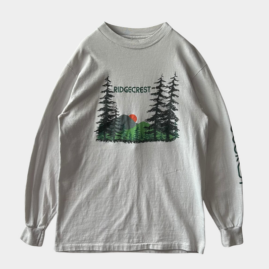 90's "RIDGCREST" L/S T-shirt ロンT 袖プリント(M)/A6380T-SO