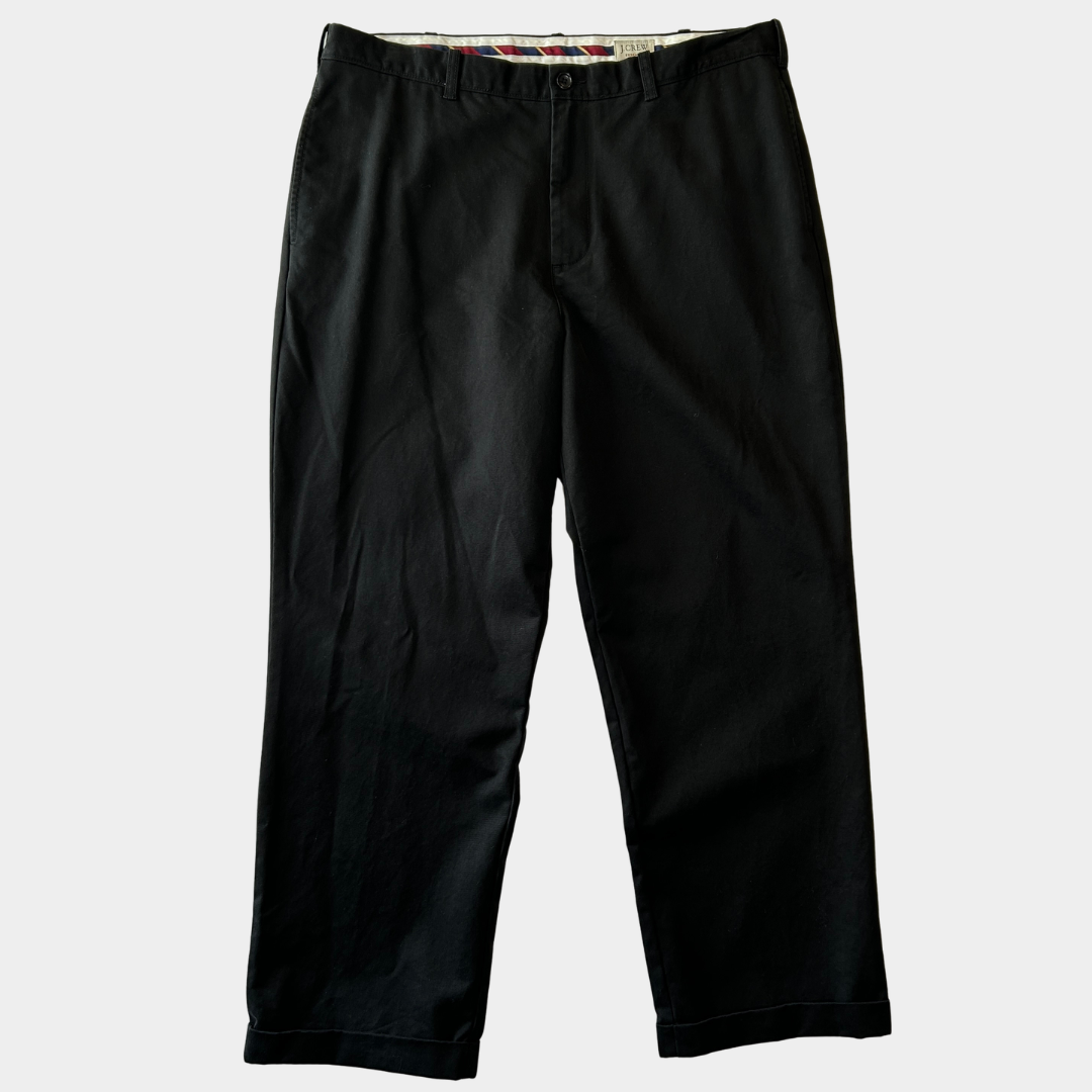 00's J.CREW Essential Chino コットンチノパン ブラック(W38)/C1177P-SO