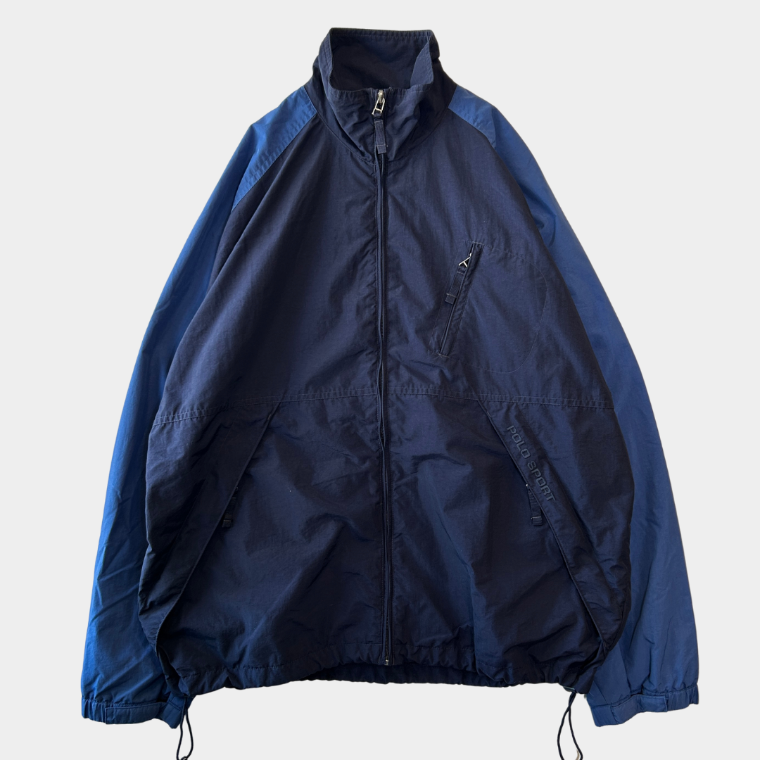90's Polo Sport ポロスポーツ ラルフローレン スタンドカラーナイロントラックジャケット (L)/C1447J-SO