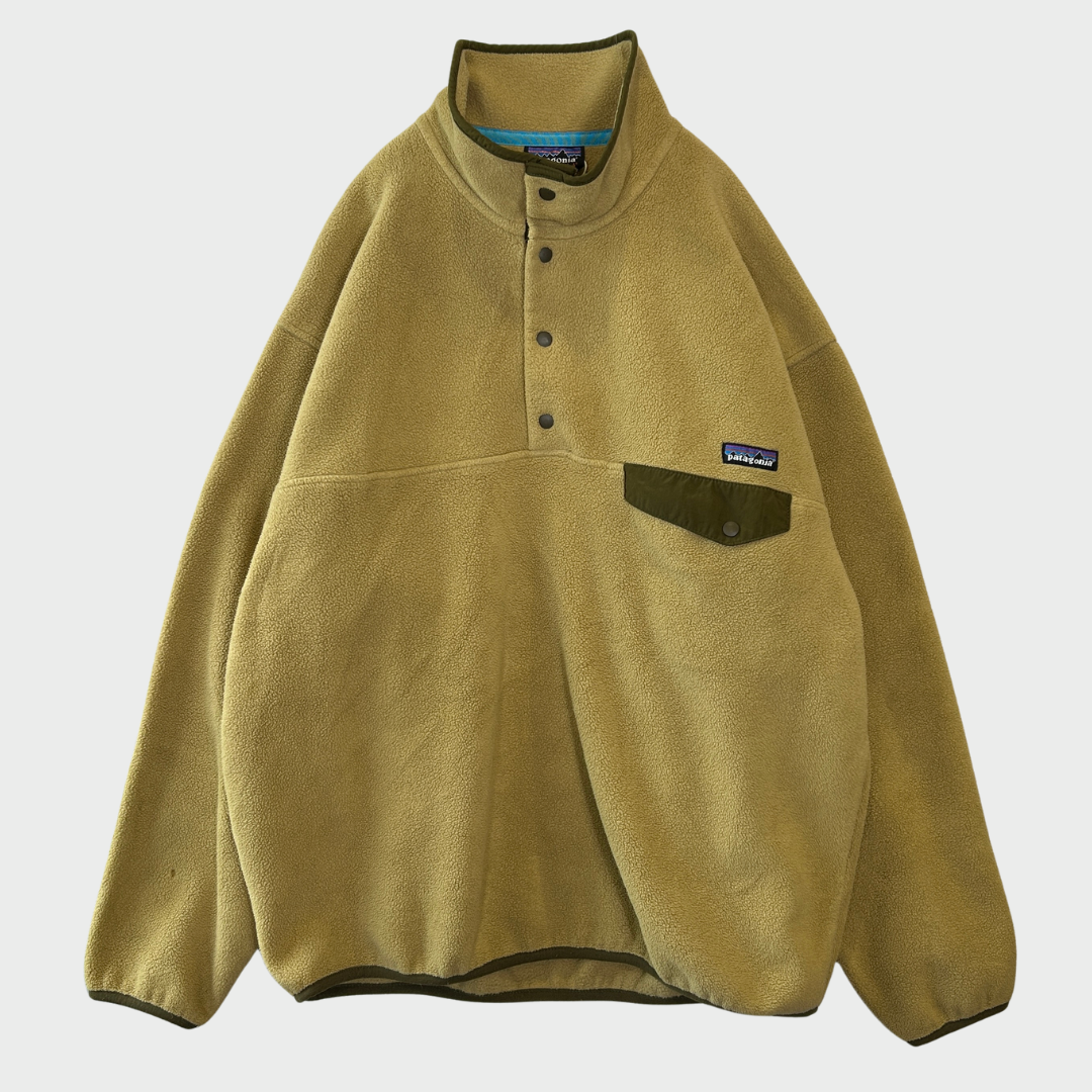 00's Patagonia シンチラスナップT フリースプルオーバー (L)/B3163F-SO