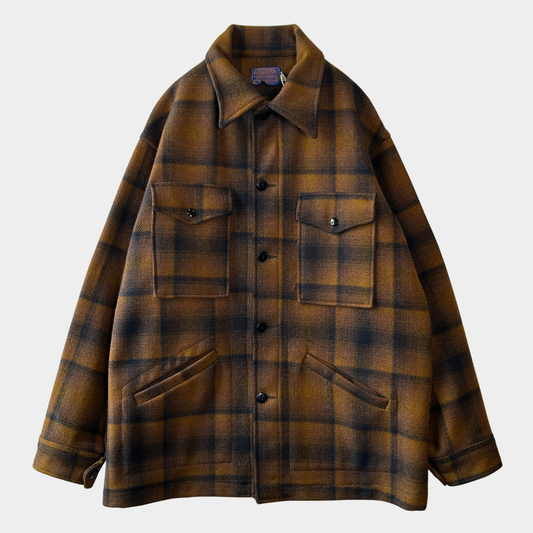 70's Pendleton ペンドルトン ウールジャケット オンブレチェック ブラウン(M)/C1718J-SO