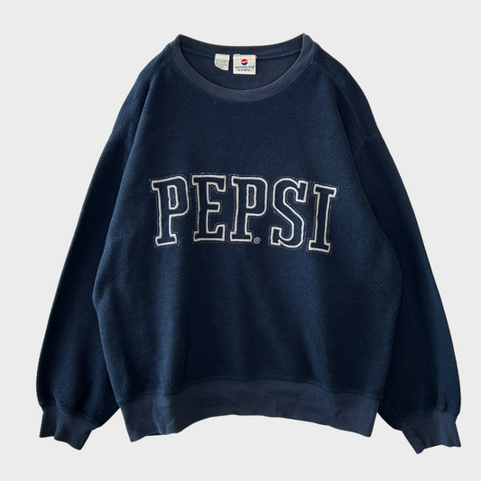 90's  PEPSI オフィシャル 企業 スウェット ネイビー L /A7676S-SO