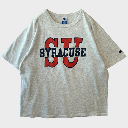 90's champion SYRACUSE シラキュース大学 カレッジTシャツ 白 (XL)/A4351T-SO