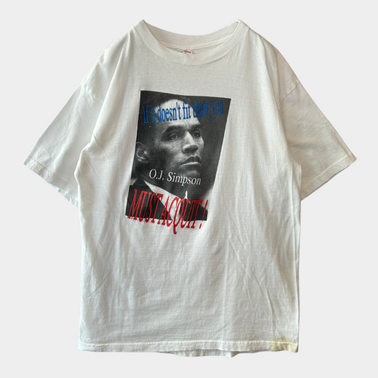 90's O.J.Simpson フォトTシャツ 白(XL)/A6494T-SO
