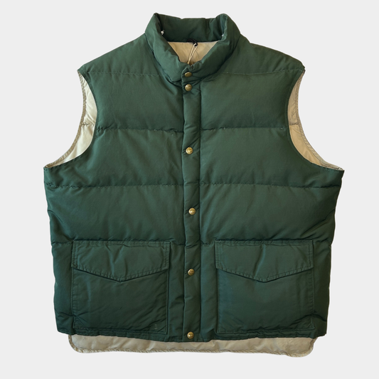 80's Woolrich ウールリッチ 　ダウンベスト ダークグリーン(XL)/C0256V-SO
