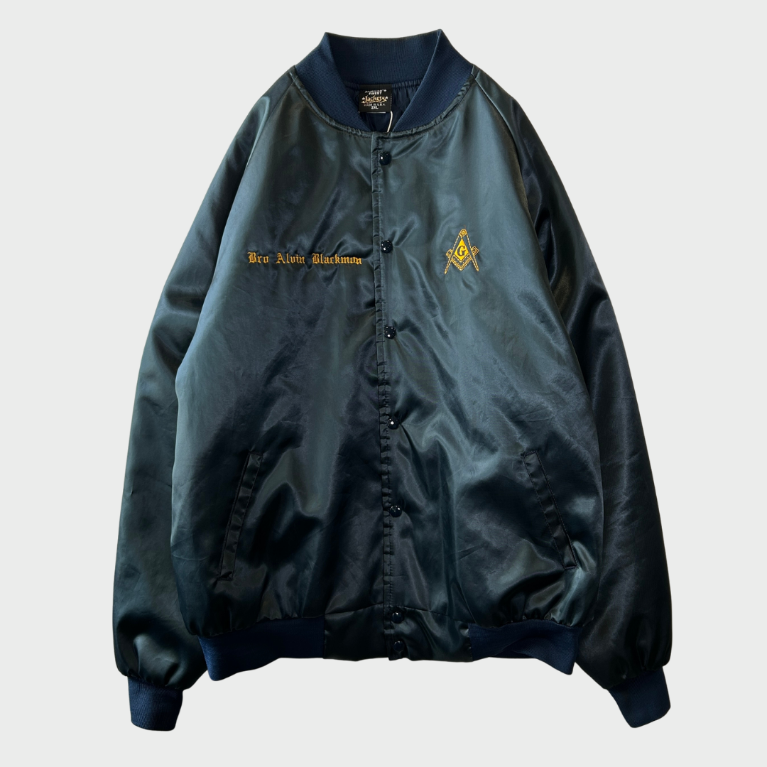 90's Jacket ナイロンスタジャン フリーメイソン ネイビー (2XL) B4099J-SO