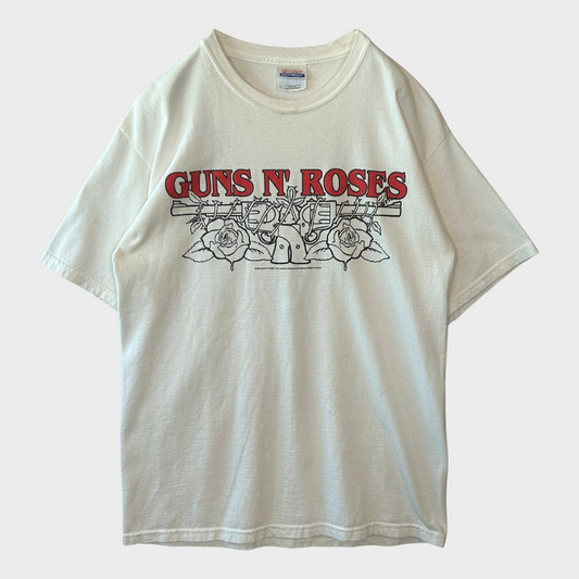 00's  Hanes  GUNS N' ROSES  文字プリントTシャツ 白 M /A6624T-SO