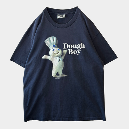 90's Lee Dough Boy ドゥボーイ ピルズベリー 食品企業Tシャツ ネイビー(L)/C0914T-SO