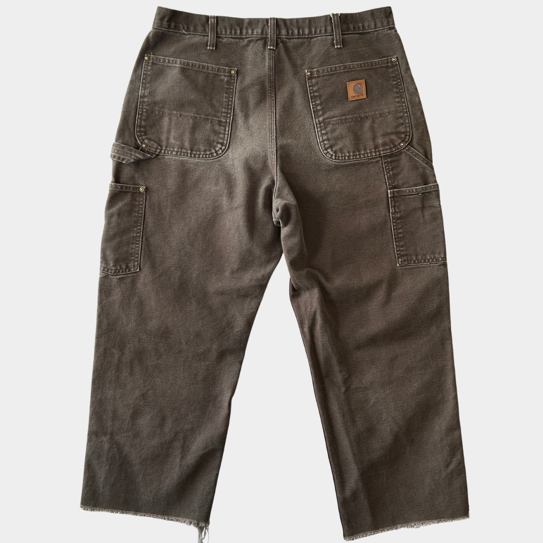 Carhartt カーハート ダブルニーワークパンツ B136 DKB カットオフ ダークブラウン(34×30)/C0931P-SO