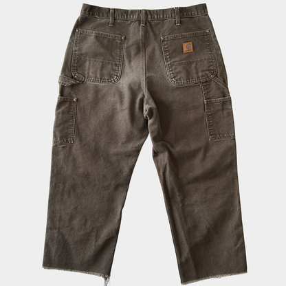Carhartt カーハート ダブルニーワークパンツ B136 DKB カットオフ ダークブラウン(34×30)/C0931P-SO