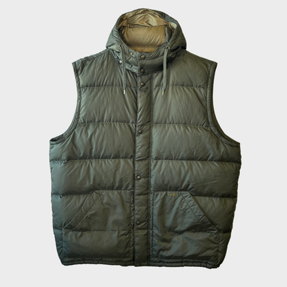 00's Ralph Lauren ラルフローレン ダウンベスト フード脱着可能 カーキ (2XL) /C0067V-SO