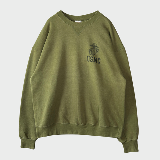 90's USMC ミリタリースウェット カーキ (XL)/A7941S-SO