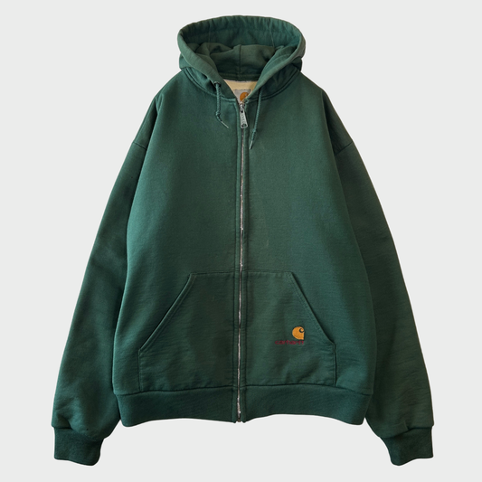90's Carhartt カーハート ダブルフェイスフルジップパーカー セージグリーン(M)/B4241S-SO