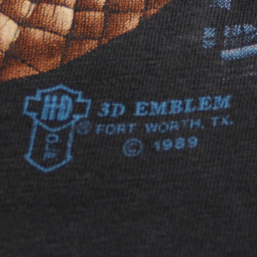 80's HARLEY DAVIDSON 3D EMBLEM ロングTシャツ(L)/A3049T-S