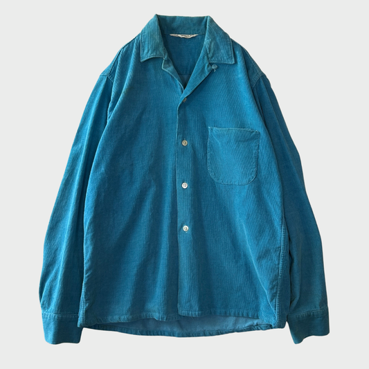 60's Jamaica Island The Sun オープンカラー コーデュロイシャツ 水色 (S)/A9766S-SO