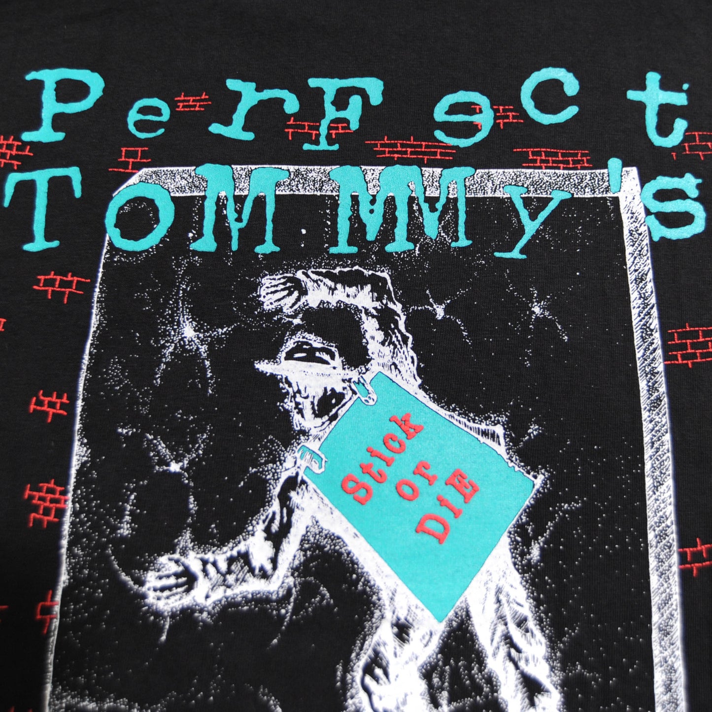 90's ONEITA Perfect Tommy`sグラフィックTシャツ 黒 (L)/A2767S-SO