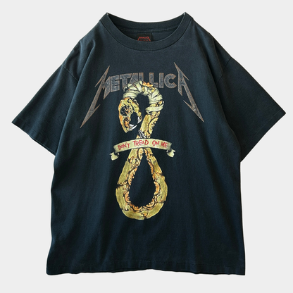 90's Metallica×Pushead メタリカ パスヘッド ”DON'T TRED ON ME" バンドTシャツ 黒(L)/C0300T-SO