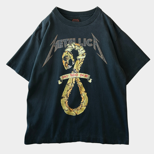 90's Metallica×Pushead メタリカ パスヘッド ”DON'T TRED ON ME" バンドTシャツ 黒(L)/C0300T-SO