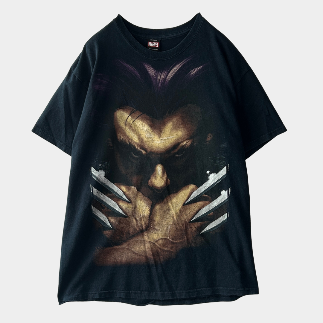 00's Marvel ウルヴァリン キャラクターTシャツ 黒 (L)/A7391T-SO