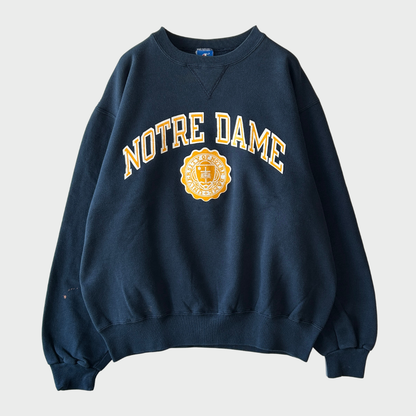 90's Champion チャンピオン カレッジスウェット "NOTREDAME" ネイビー (XL)/B1574S-SO