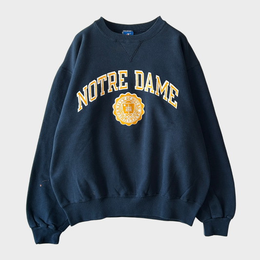 90's Champion チャンピオン カレッジスウェット "NOTREDAME" ネイビー (XL)/B1574S-SO