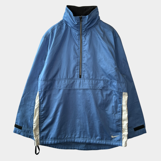 00's NIKE ハーフジップジャケット アノラックパーカー 水色 (S)/A4789J-SO