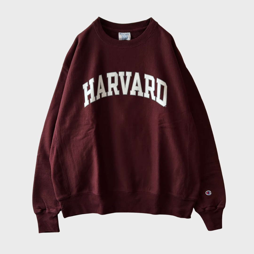 Champion Reverse Weave US企画 リバースウィーブ HARVARD カレッジスウェット ワインレッド (XL) /B4136R-SO