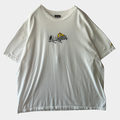 90's Quik Silver グラフィックTシャツ 白 (サイズ不明)/C1228T-SO
