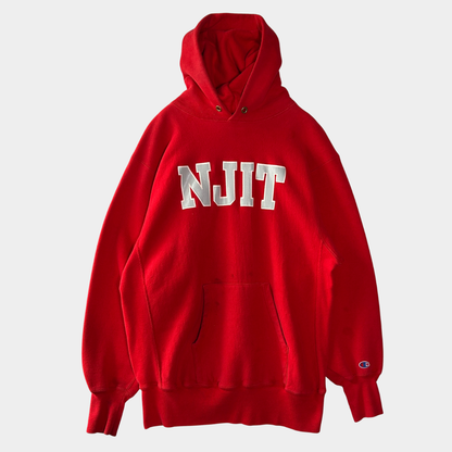 90's champion reverse weave "NJIT" チャンピオン リバースウィーブ レッド (XL)/A2250S-SO