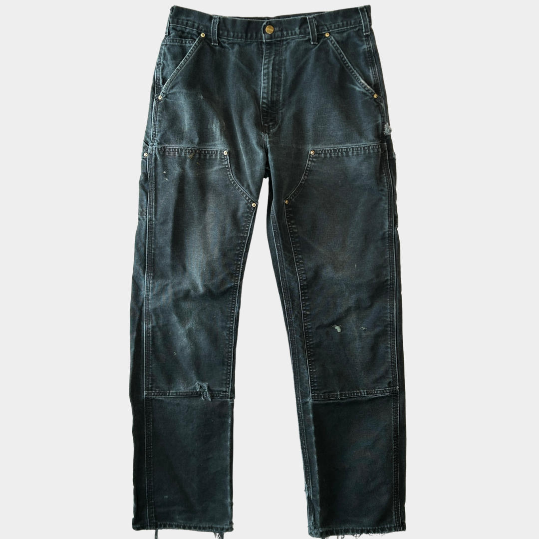 00's Carhartt カーハート B01 BLK ダブルニーワークパンツ ペインター USA製(33×34)/B3427P-SO