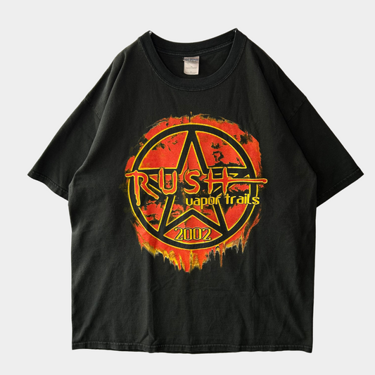 00's RUSH ラッシュ 2002"Vapor trails"ツアーTシャツ バンドTシャツ 黒(XL)/A7107T-SO