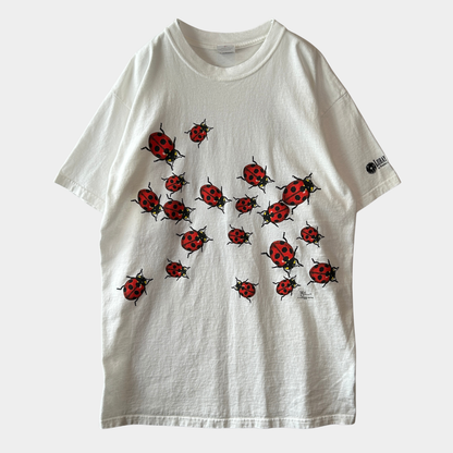 90's Wild Cotton てんとう虫 Tシャツ ルーレイ洞窟スーベニアTシャツ 白 anvil(L)/C1185T-SO