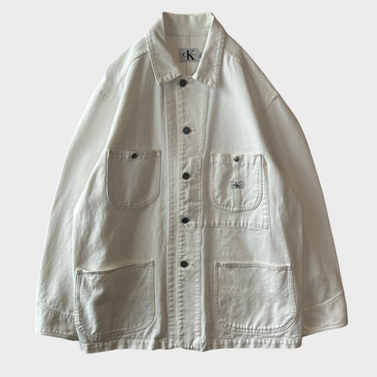 00's Calvin Klein Jeans カルバンクライン カバーオール 白 (L)/B2339O-SO
