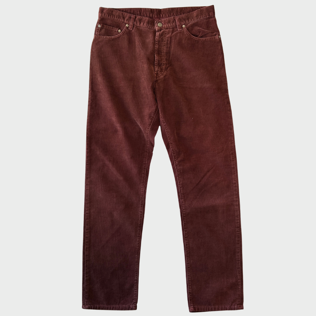 RRL ラルフローレン 5Pコーデュロイパンツ 細畝 バーガンディ(34×32)/A0387P-SO