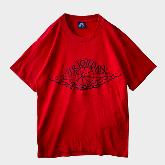 80's NIKE AIR JORDAN ウィングロゴTシャツ 赤(L)A6360T-SO