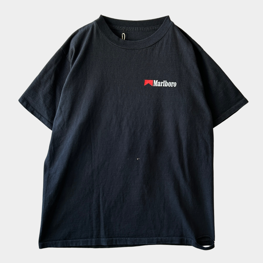 90's Marlboro マルボロ Wild West Collection マルボロマン カウボーイプリントTシャツ 黒 (サイズ不明)/B3651T-SO