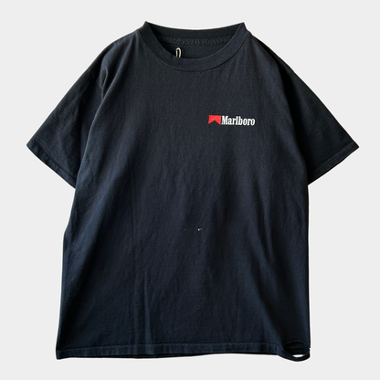 90's Marlboro マルボロ Wild West Collection マルボロマン カウボーイプリントTシャツ 黒 (サイズ不明)/B3651T-SO